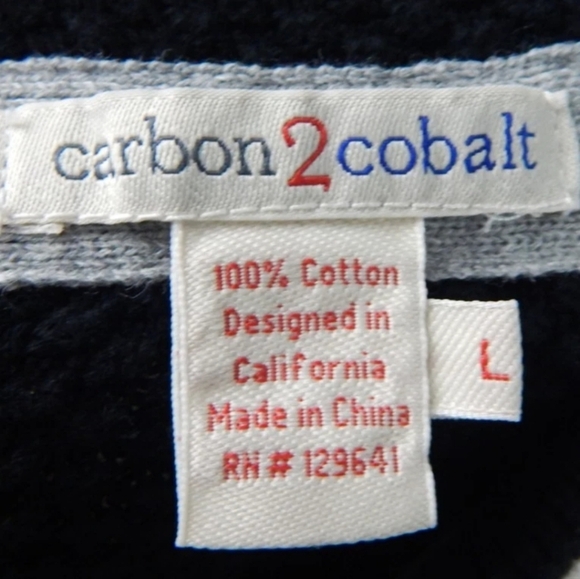 Carbon2Cobalt Hexagon Knit Zip Cardigan - Picture 2 of 3